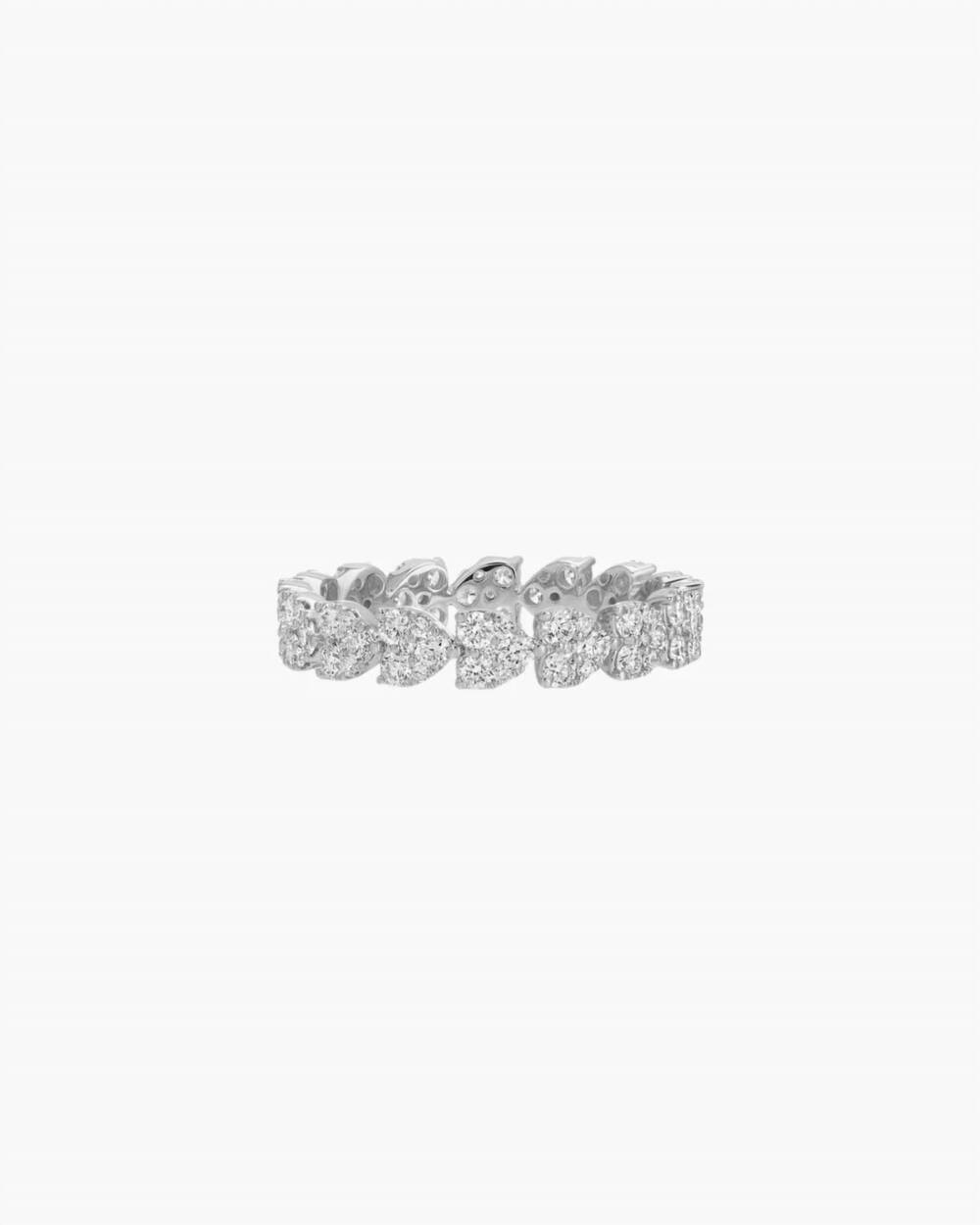 NEW EF COLLECTION women's endless love eternity ring in 14k white gold